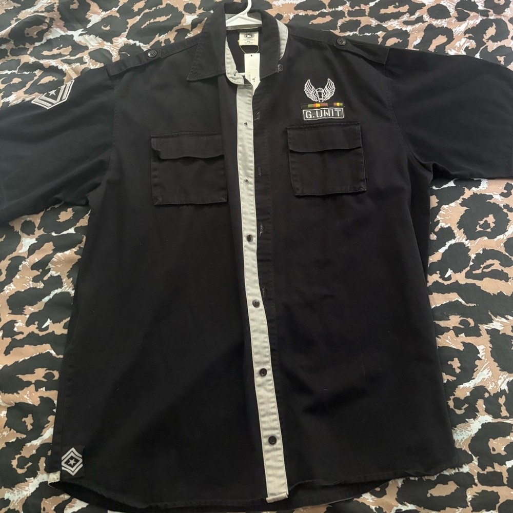 G-Unit Black Men's Casual Button Down Shirt
